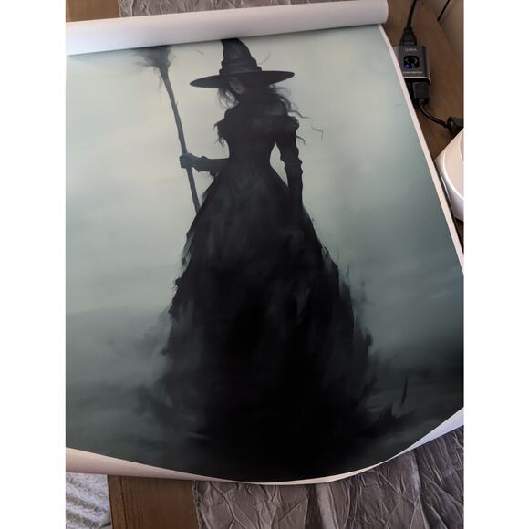 Dark Witch Poster Moody Wall Art 16x24in Unframed - Picture 2 of 4
